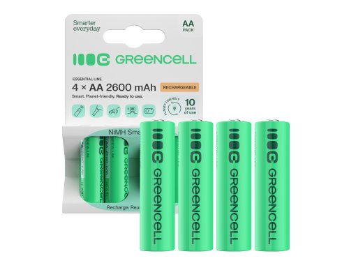 4x Batterie Ricaricabili AA R6 2600mAh Ni-MH Pile Green Cell