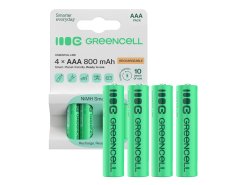 4x Batterie Ricaricabili AAA R3 800mAh Ni-MH Pile Green Cell