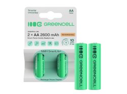 2x Batterie Ricaricabili AA R6 2600mAh Ni-MH Pile Green Cell