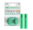 2x Batterie Ricaricabili AAA R3 950mAh Ni-MH Pile Green Cell
