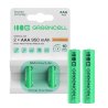 2x Batterie Ricaricabili AAA R3 950mAh Ni-MH Pile Green Cell