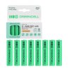 8x Batterie Ricaricabili AAA R3 950mAh Ni-MH Pile Green Cell
