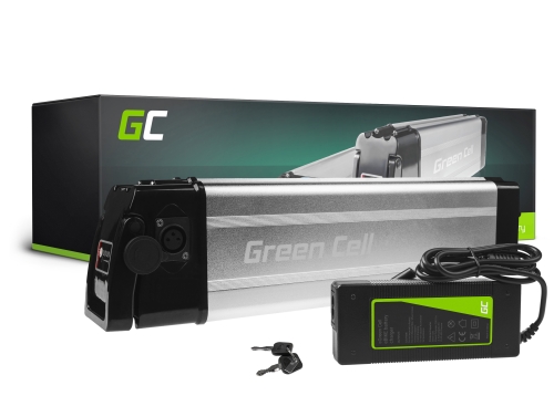 Green Cell Batteria per Bicicletta Elettrica 36V 10,4Ah 396Wh Silverfish Ebike 4 Pin per i-Bike, The One, Vivi