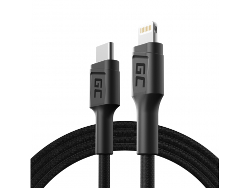 Cavo USB-C Lightning 1m MFi Green Cell Power Stream, con ricarica rapida, per Apple iPhone