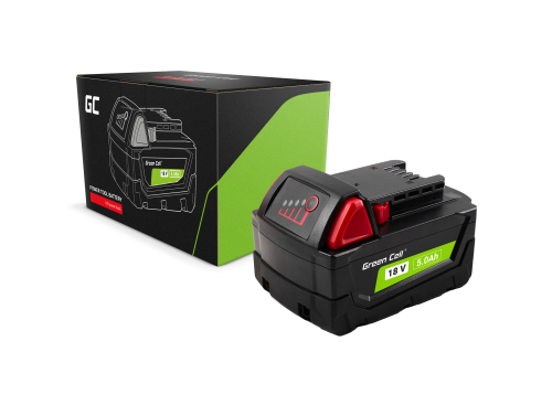 Batteria Green Cell per utensili elettrici Milwaukee M18 18V 5Ah Li-Ion Batteria di ricambio M18 B5 4932430483