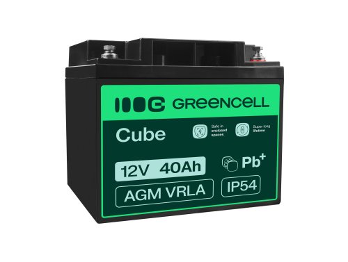 Green Cell®  Batteria AGM 12V 40Ah accumulatore sigillata falciatrice Scooter Peschereccio Trattorino